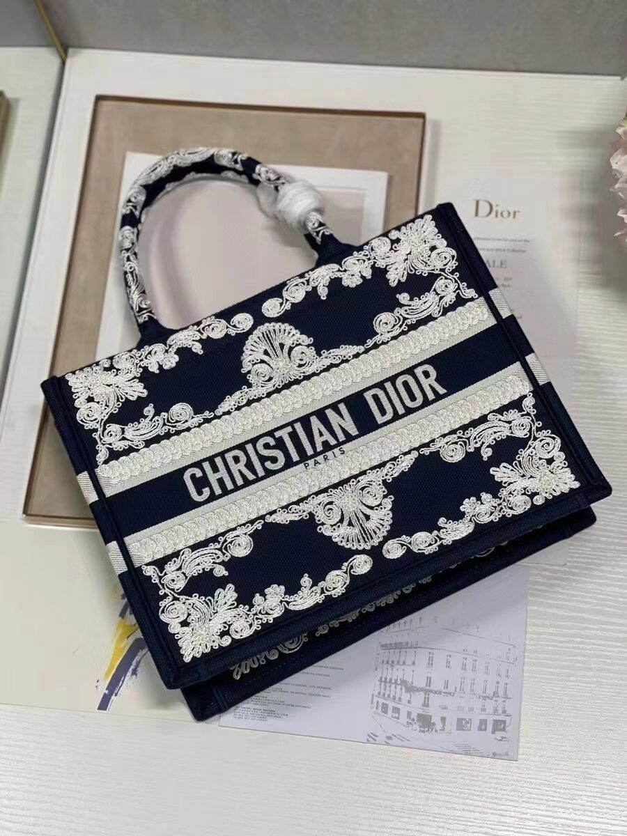 SMALL DIOR BOOK TOTE Embroidery C1212S