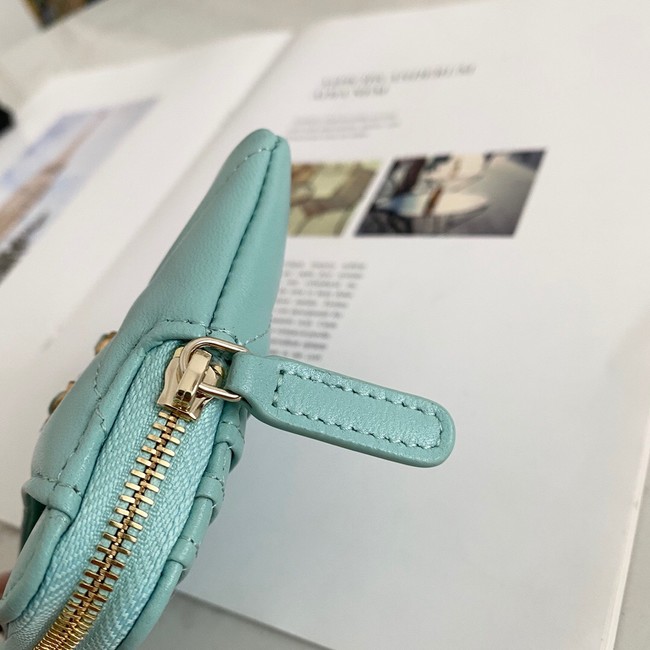 Chanel 19 Zip Card bag 82086 light blue