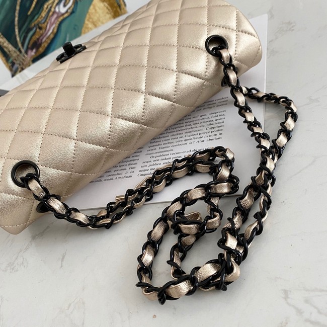 Chanel Flap Lambskin Shoulder Bag 1112 gold