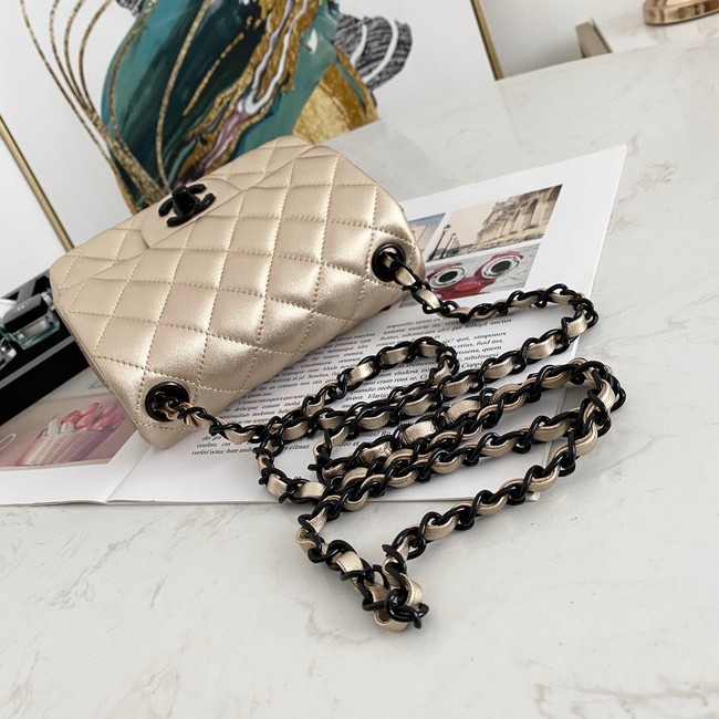 Chanel Flap Lambskin Shoulder Bag 1115 gold