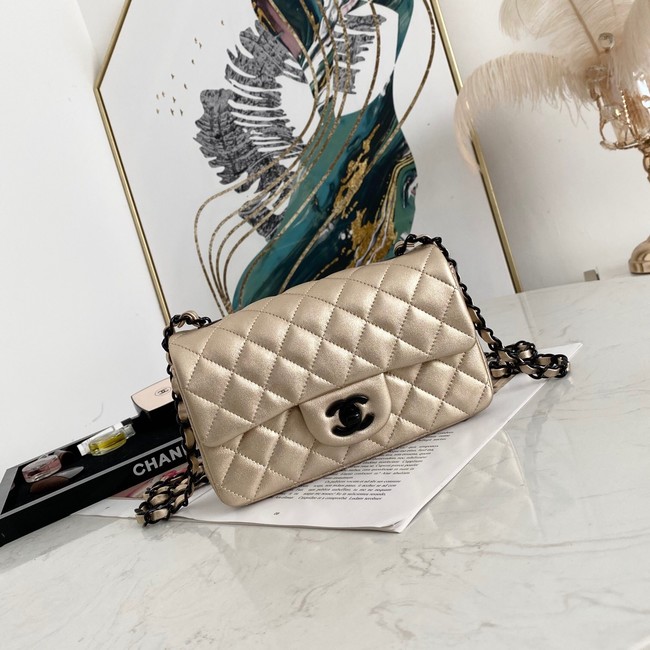 Chanel Flap Lambskin Shoulder Bag 1116 gold