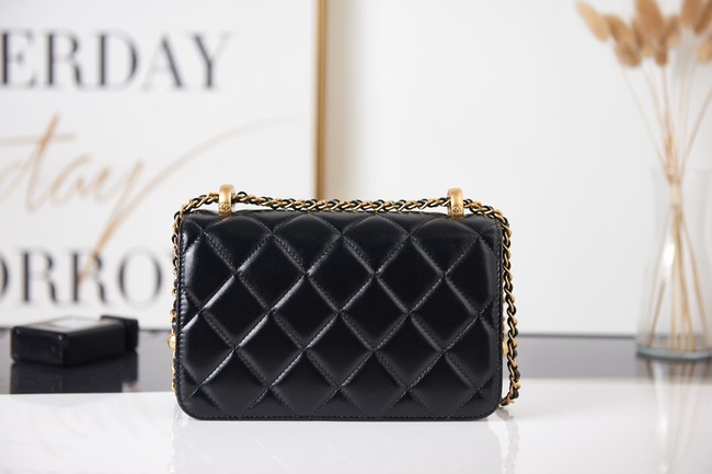 Chanel Flap Lambskin mini Shoulder Bag AS2615 black