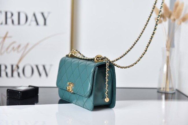 Chanel Flap Lambskin mini Shoulder Bag AS2615 green