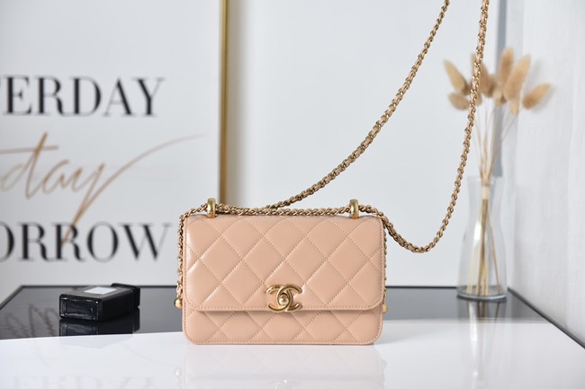 Chanel Flap Lambskin mini Shoulder Bag AS2615 pink