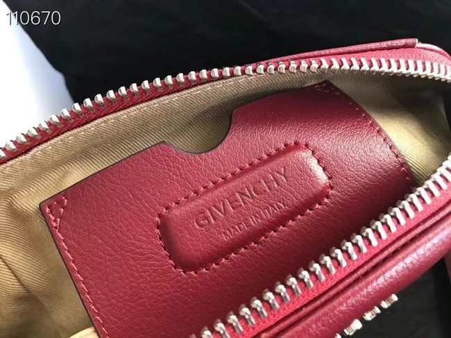 GIVENCHY Original Leather Shoulder Bag 1870 Burgundy