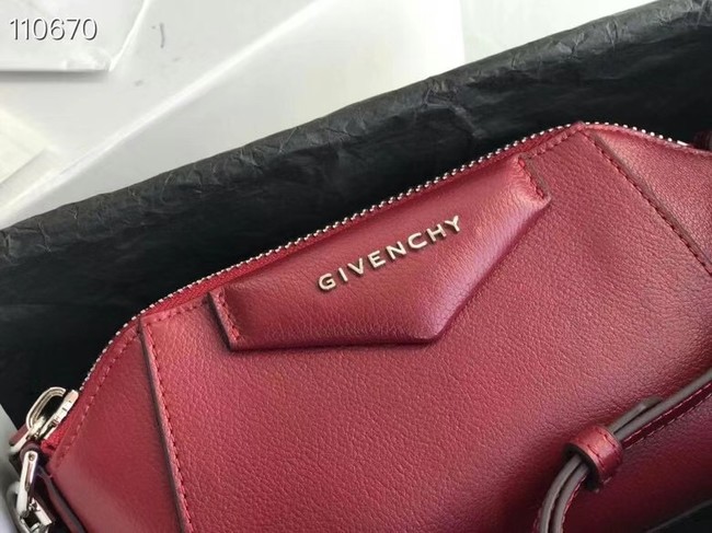 GIVENCHY Original Leather Shoulder Bag 1870 Burgundy