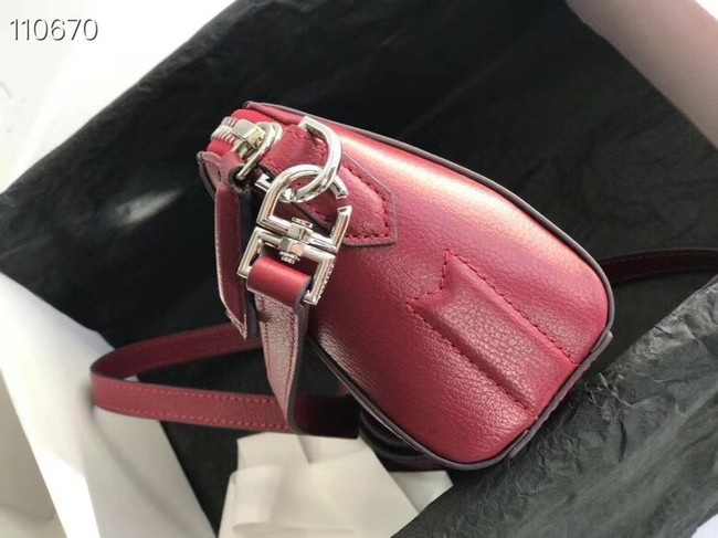 GIVENCHY Original Leather Shoulder Bag 1870 Burgundy