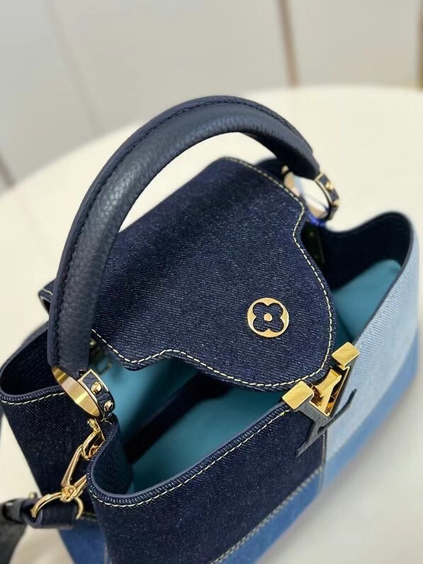 Louis Vuitton denim CAPUCINES BB M59269 blue