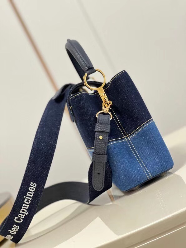 Louis Vuitton denim CAPUCINES BB M59269 blue