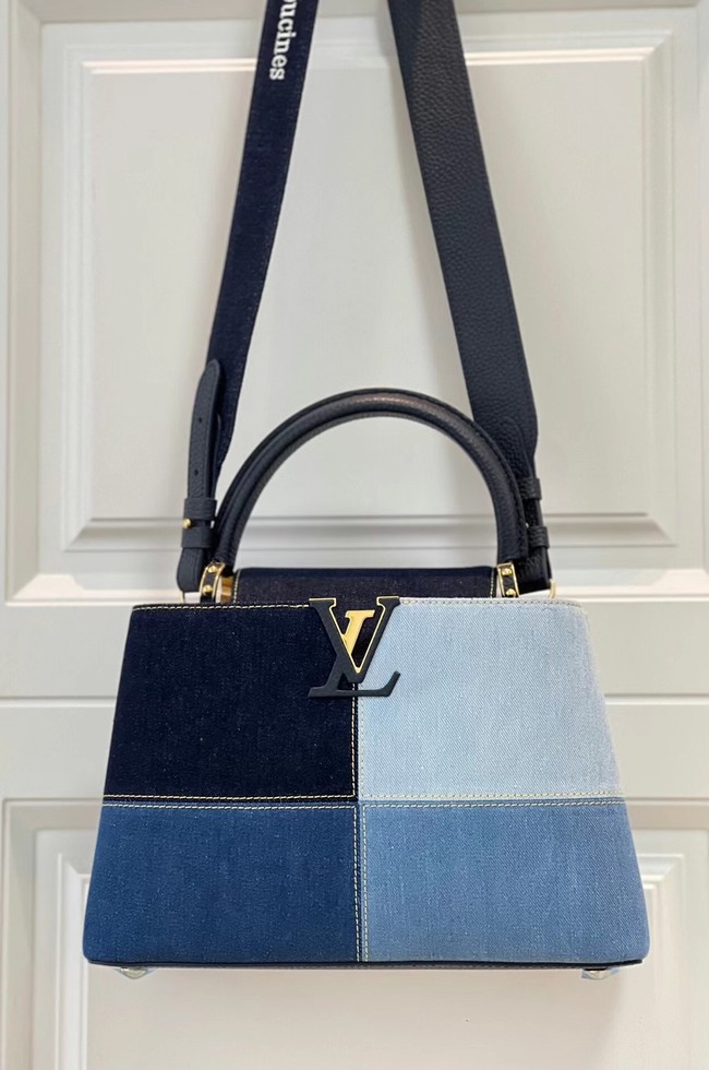 Louis Vuitton denim CAPUCINES BB M59269 blue