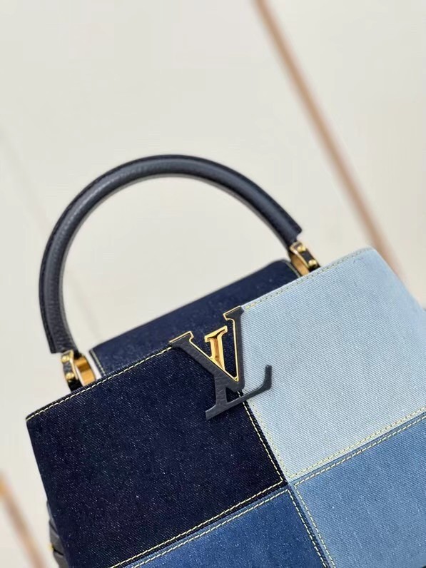Louis Vuitton denim CAPUCINES BB M59269 blue