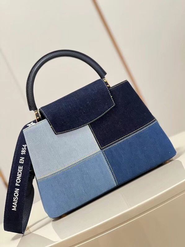 Louis Vuitton denim CAPUCINES BB M59269 blue