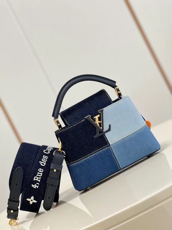 Louis Vuitton denim CAPUCINES MINI M59430 blue