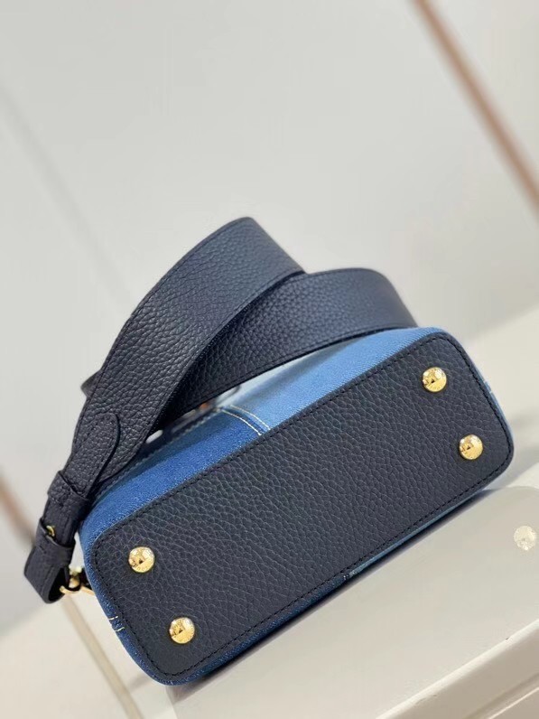 Louis Vuitton denim CAPUCINES MINI M59430 blue