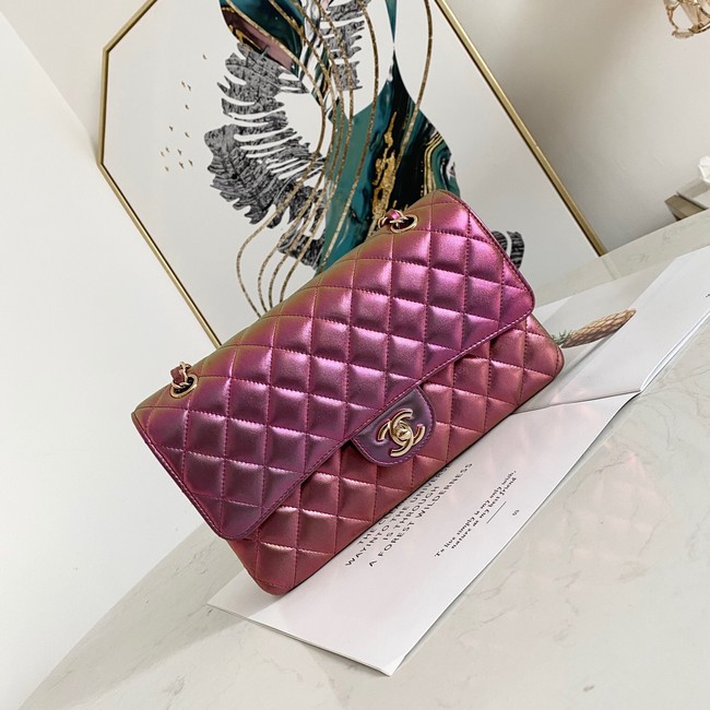 Chanel Flap Mirage Lambskin Shoulder Bag AS1112 purple