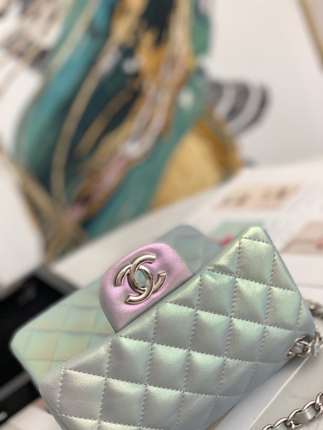 Chanel Flap Mirage Lambskin Shoulder Bag AS1115 sky blue