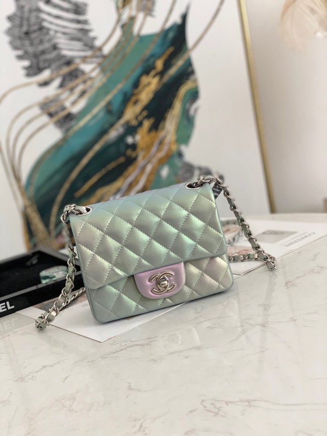 Chanel Flap Mirage Lambskin Shoulder Bag AS1115 sky blue