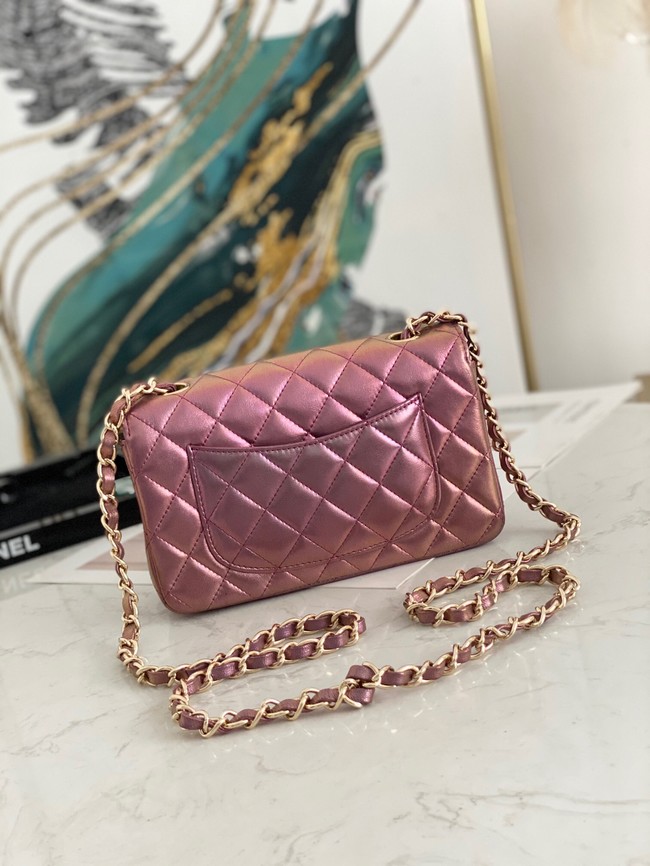 Chanel Flap Mirage Lambskin Shoulder Bag AS1116 purple