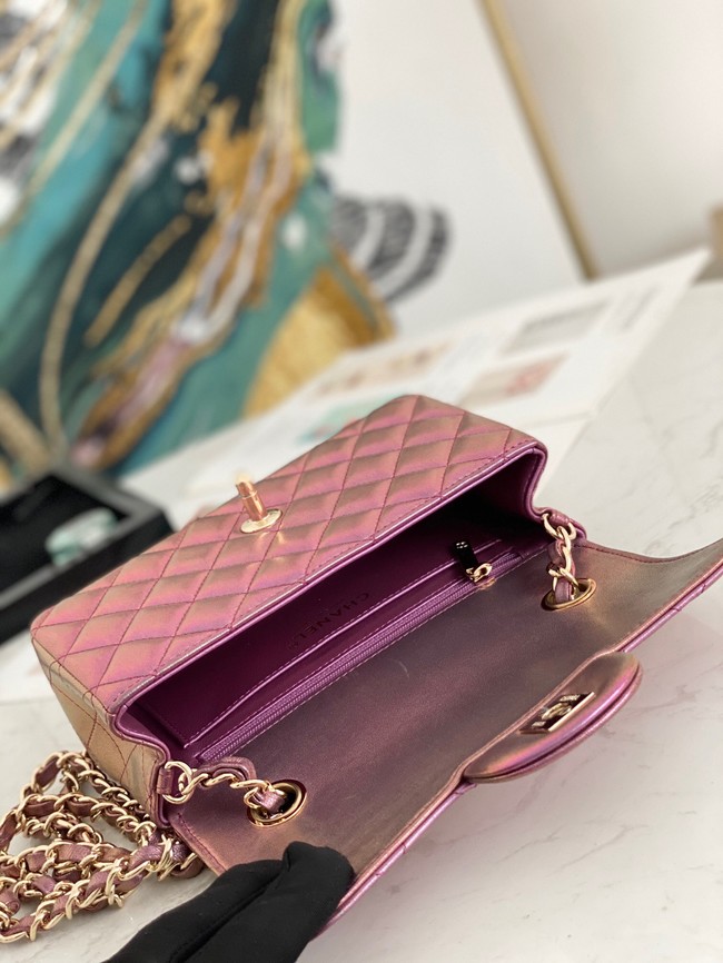 Chanel Flap Mirage Lambskin Shoulder Bag AS1116 purple