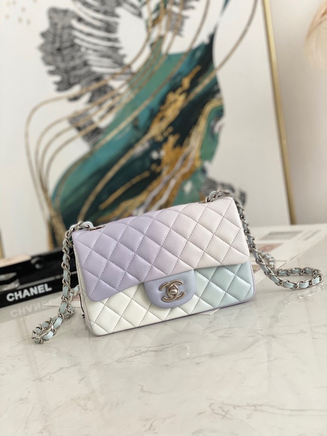 Chanel Flap Mirage Lambskin Shoulder Bag AS1116 white
