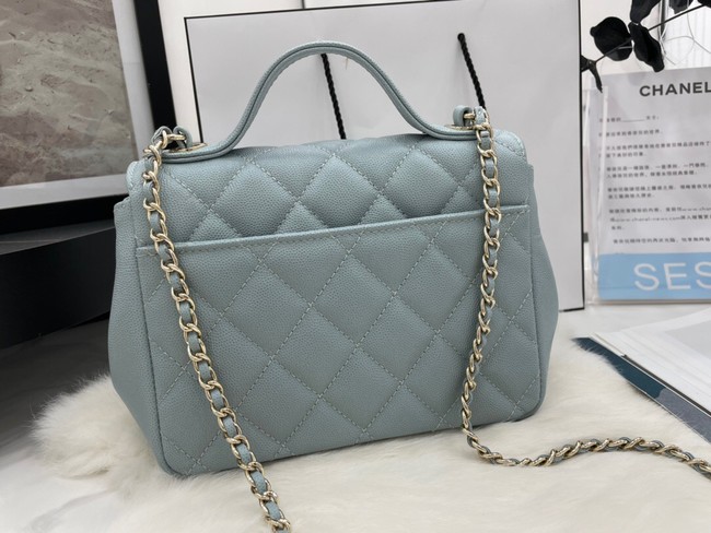 Chanel small flap bag Calfskin & Gold-Tone Metal A93749 sky blue