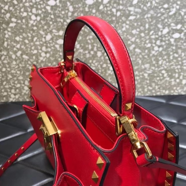 VALENTINO GARAVANI Rockstud Alcove Medium grain calf leather 2B0056 red