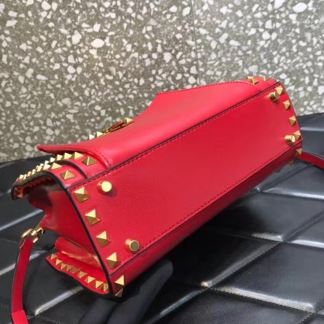 VALENTINO GARAVANI Rockstud Alcove Medium grain calf leather 2B0056 red