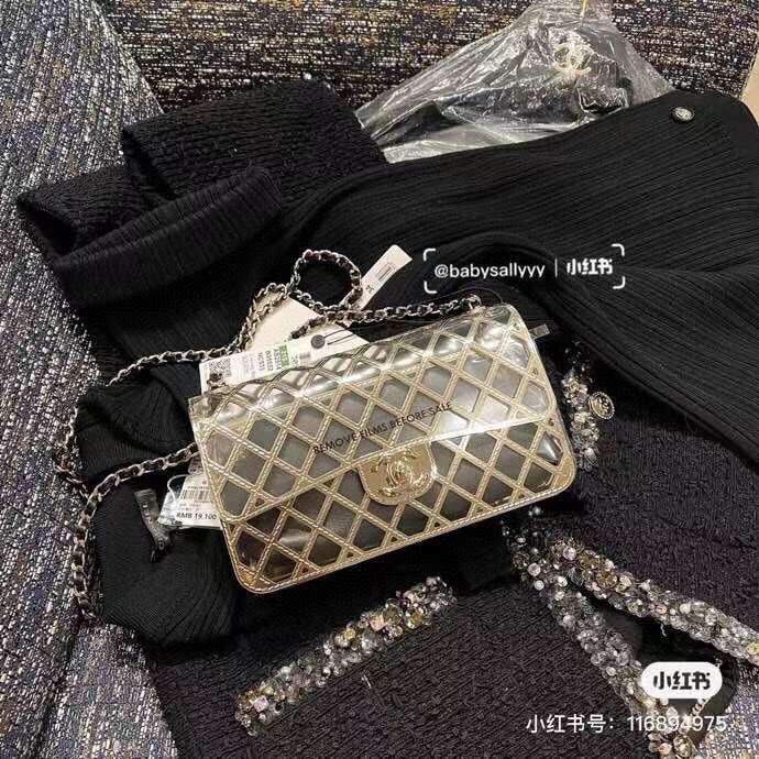 Chanel Original Leather Hollow Bag 1112 Gold