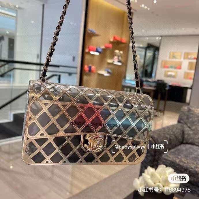 Chanel Original Leather Hollow Bag 1112 Gold