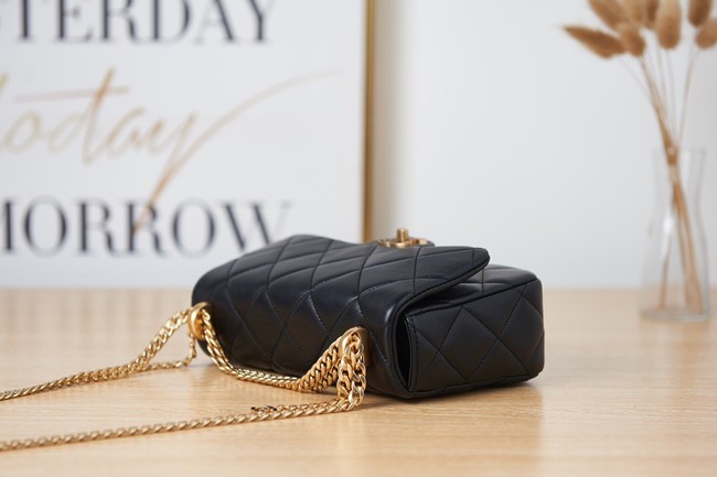 Chanel Flap Lambskin small Shoulder Bag AS3114 black