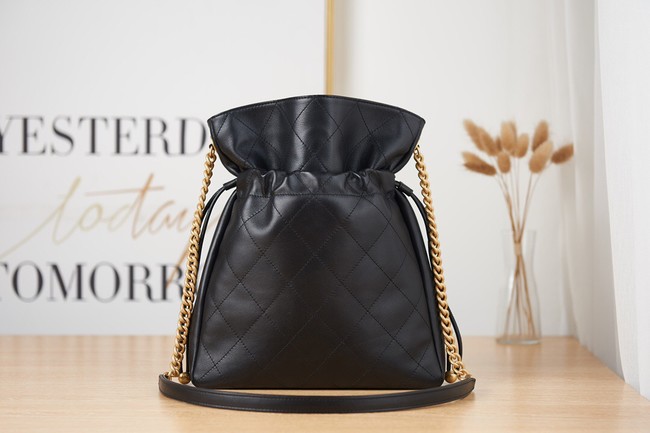 Chanel SMALL Lambskin Shoulder Bag AS2986 black