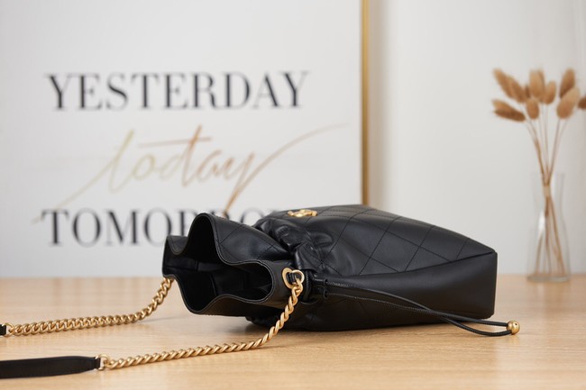 Chanel SMALL Lambskin Shoulder Bag AS2986 black