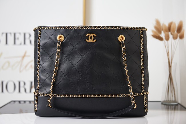 Chanel Sheepskin Shoulder Bags AS2761 black