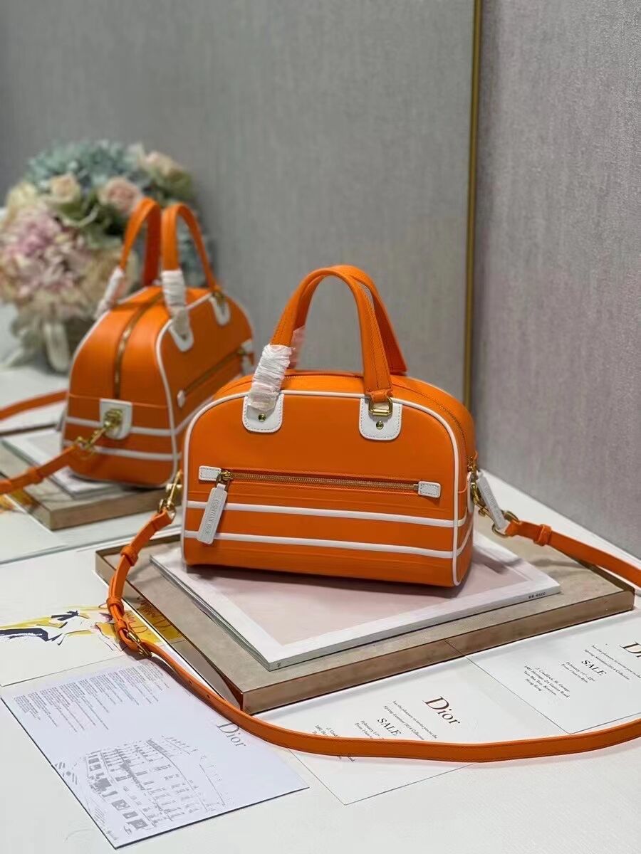 DIOR medium leather tote Bag C9200 orange