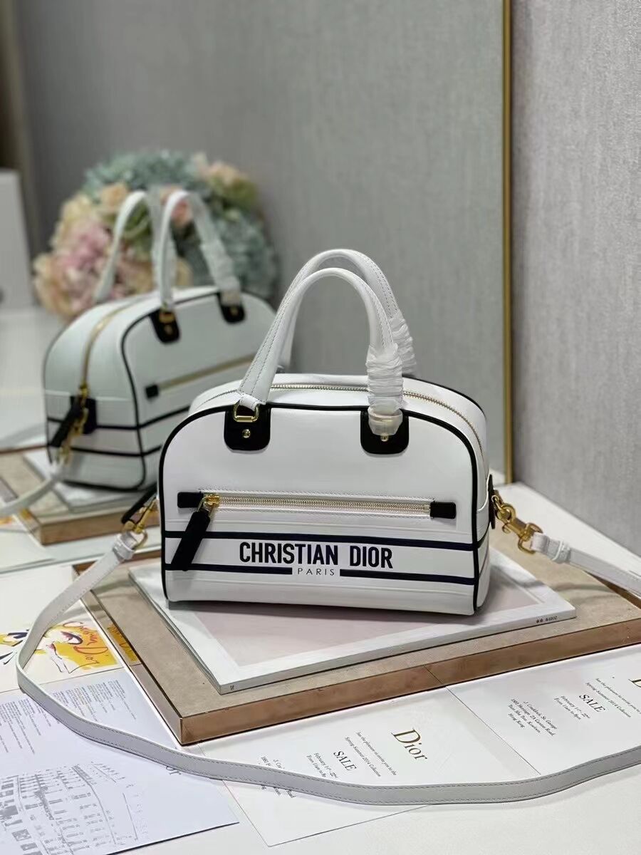 DIOR medium leather tote Bag C9200 white