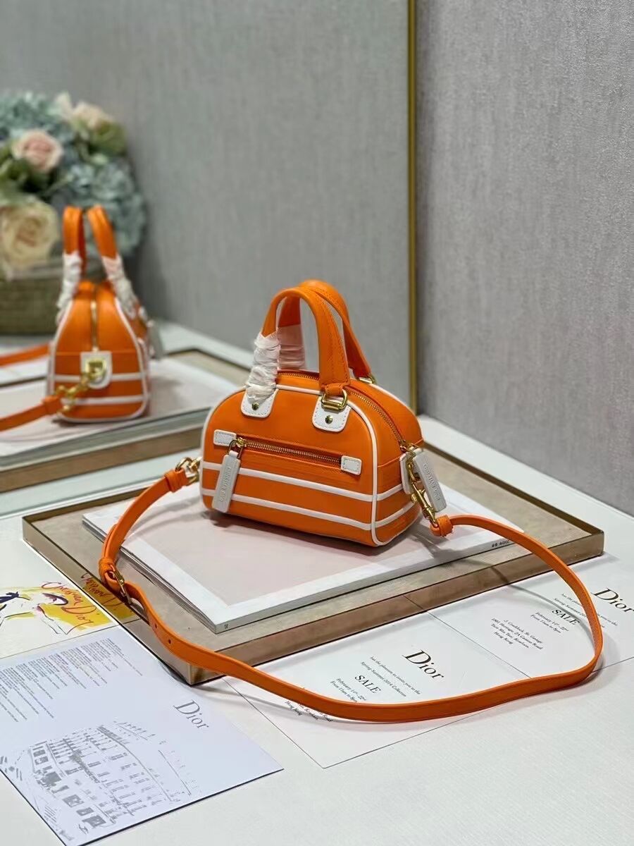 DIOR small leather tote Bag C9201 orange