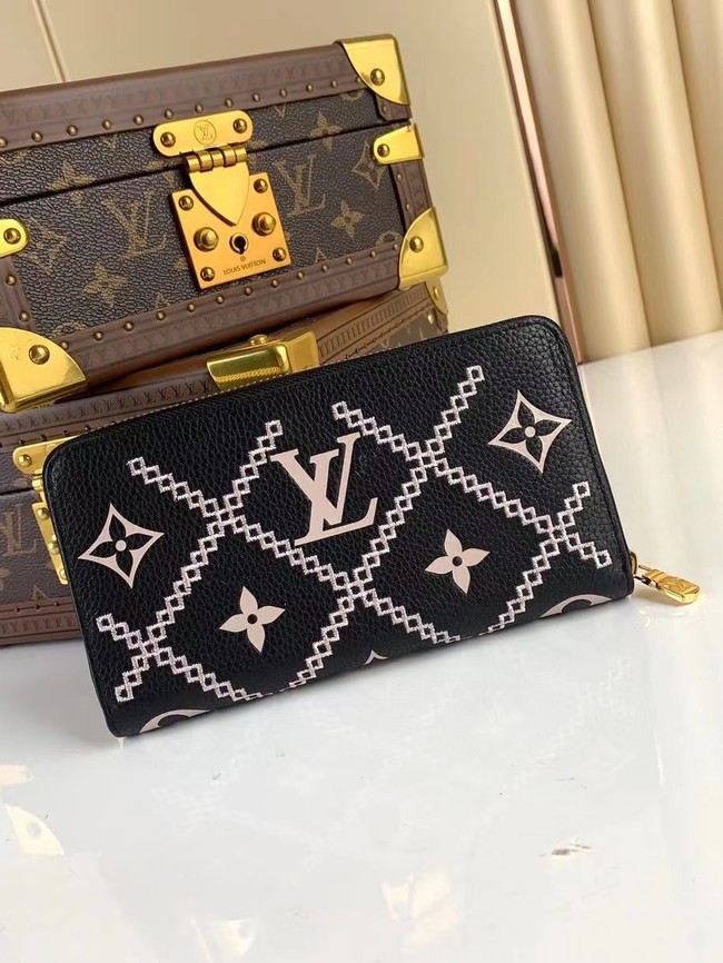 Louis Vuitton ZIPPY leather WALLET M81141 black