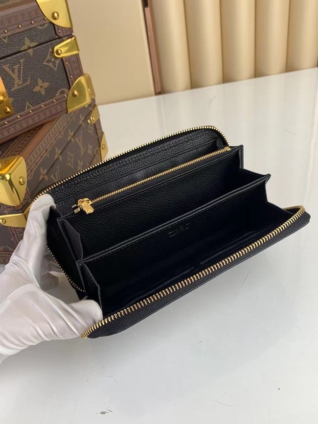 Louis Vuitton ZIPPY leather WALLET M81141 black