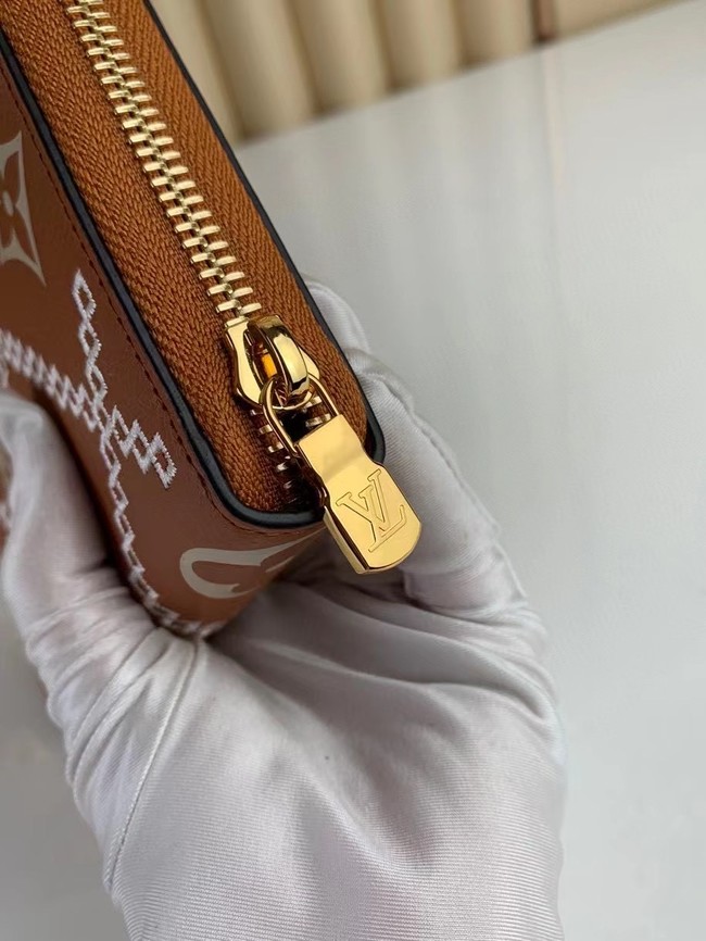 Louis Vuitton ZIPPY leather WALLET M81141 brown