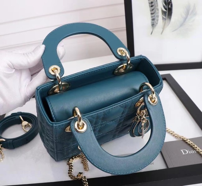 MINI LADY DIOR BAG Lambskin M0566OE blue