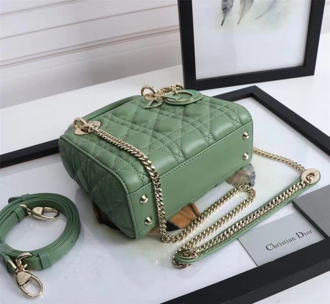 MINI LADY DIOR BAG Lambskin M0566OE green