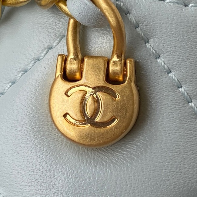 Chanel Lambskin Flap Shoulder Bag Original leather AS2855 light blue