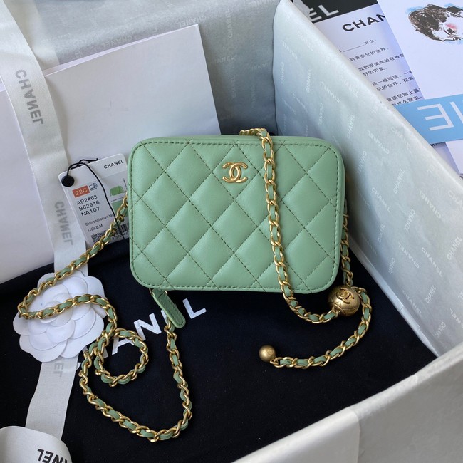 Chanel Lambskin camera bag AS2463 green