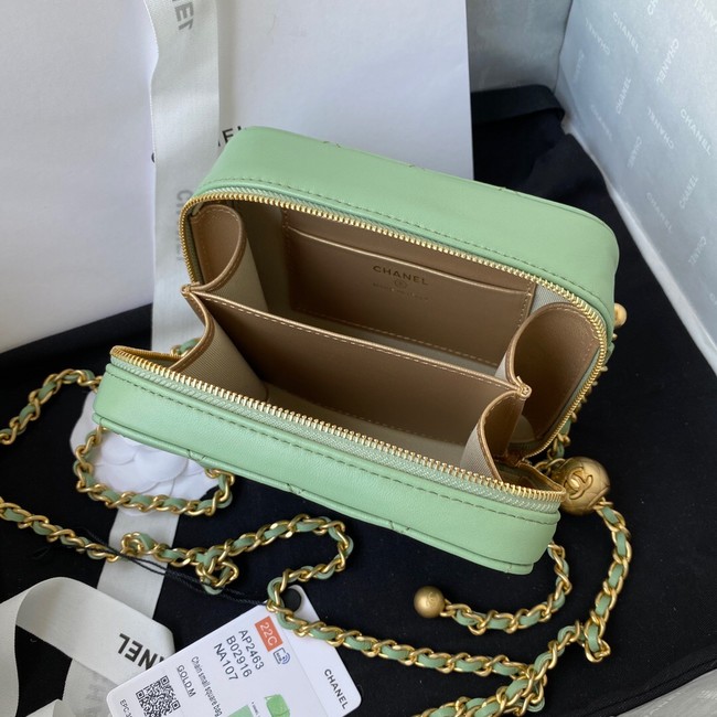 Chanel Lambskin camera bag AS2463 green