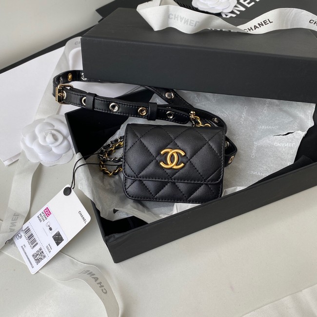 Chanel Sheepskin Original Leather Pocket AP2549 black