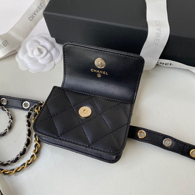 Chanel Sheepskin Original Leather Pocket AP2549 black