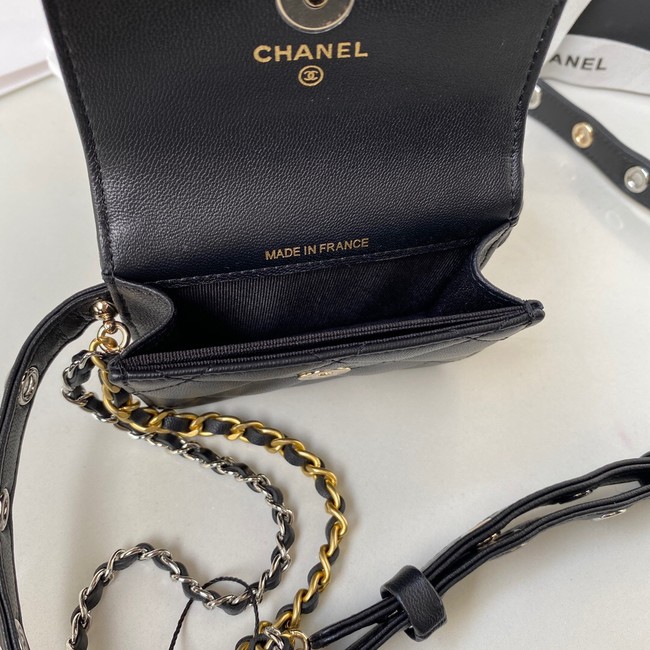 Chanel Sheepskin Original Leather Pocket AP2549 black