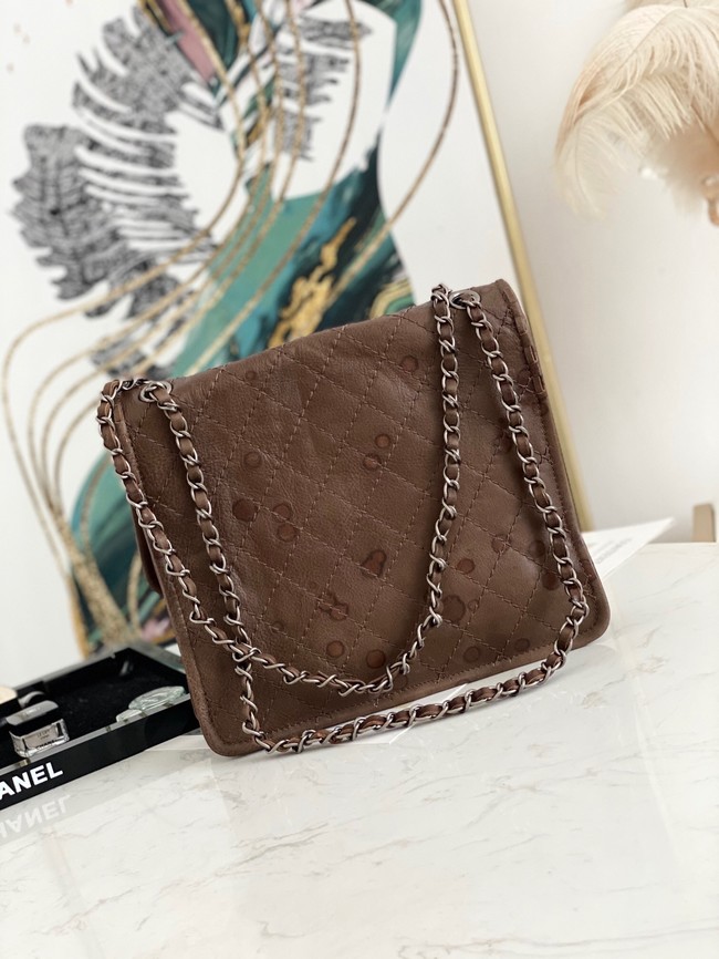 Chanel flap bag Calfskin A0922 brown