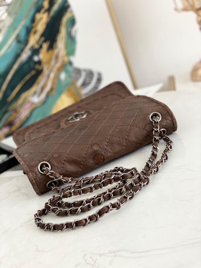 Chanel flap bag Calfskin A0922 brown