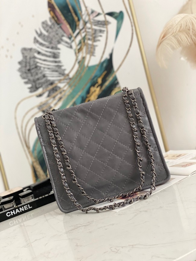 Chanel flap bag Calfskin A0922 gray